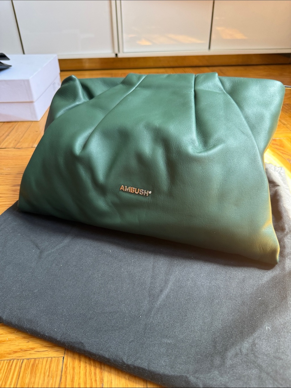 AMBUSH® Dark Green Leather Clutch